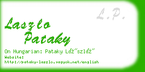 laszlo pataky business card